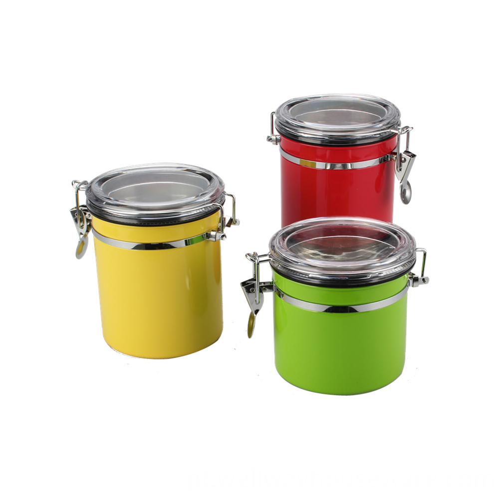Vasilha de grãos de café colorido Colorful Coffee Beans Canister